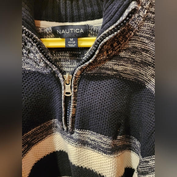 Nautica Boys Chest Stripe Sweater 10/12 - Picture 3 of 5